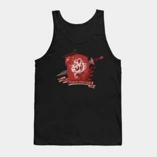 Dog crest, fight for what's right - Red Tank Top